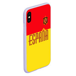 Чехол iPhone XS Max матовый Сборная Испании: Евро 2016, цвет: 3D-светло-сиреневый — фото 2
