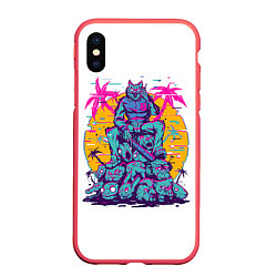 Чехол iPhone XS Max матовый Hotline Miami: Throne