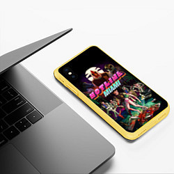 Чехол iPhone XS Max матовый Hotline Miami, цвет: 3D-желтый — фото 2