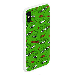 Чехол iPhone XS Max матовый Sad frogs, цвет: 3D-белый — фото 2