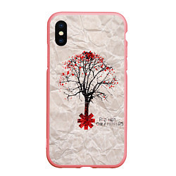 Чехол iPhone XS Max матовый RHCP: Red Tree