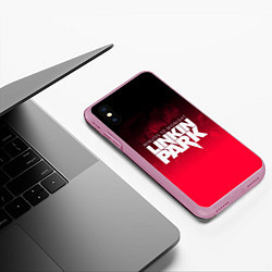 Чехол iPhone XS Max матовый Linkin Park: Minutes to midnight, цвет: 3D-розовый — фото 2