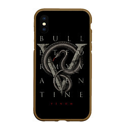 Чехол iPhone XS Max матовый BFMV: Venom, цвет: 3D-коричневый