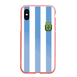 Чехол iPhone XS Max матовый Сборная Аргентины: ЧМ-2018, цвет: 3D-баблгам