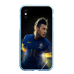 Чехол iPhone XS Max матовый Neymar: Brasil Team