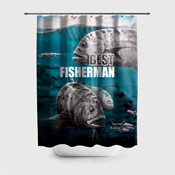 Шторка для душа Best fisherman, цвет: 3D-принт