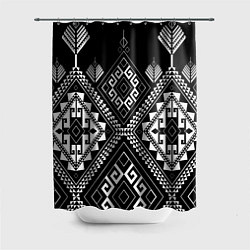 Шторка для душа Индейские мотивы, цвет: 3D-принт