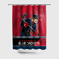 Шторка для душа Columbus Blue Jackets, цвет: 3D-принт