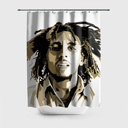 Шторка для душа Bob Marley: Mono, цвет: 3D-принт