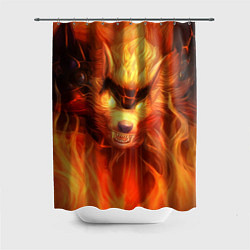 Шторка для душа Fire Wolf, цвет: 3D-принт
