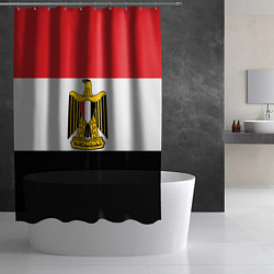 Шторка для душа Флаг и герб Египта, цвет: 3D-принт — фото 2