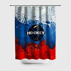 Шторка для душа Хоккей триколор, цвет: 3D-принт