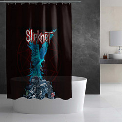 Шторка для душа Орел группа Slipknot, цвет: 3D-принт — фото 2