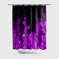 Шторка для душа Фиолетовый огонь, цвет: 3D-принт