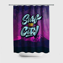 Шторка для ванной Surf the City Purple