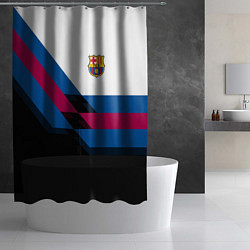 Шторка для душа Barcelona FC: Black style, цвет: 3D-принт — фото 2