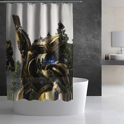 Шторка для душа Titanfall, цвет: 3D-принт — фото 2