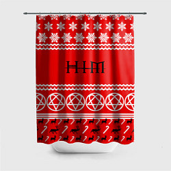 Шторка для душа Праздничный HIM, цвет: 3D-принт