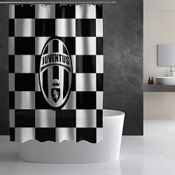 Шторка для душа FC Juventus: W&B Grid, цвет: 3D-принт — фото 2