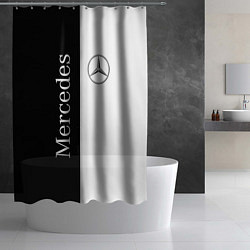 Шторка для душа Mercedes B&W, цвет: 3D-принт — фото 2