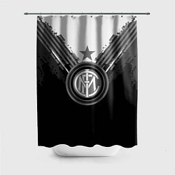 Шторка для душа FC Inter: Black Style, цвет: 3D-принт