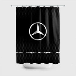 Шторка для душа Mercedes: Black Abstract, цвет: 3D-принт
