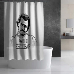 Шторка для душа Pablo Escobar, цвет: 3D-принт — фото 2