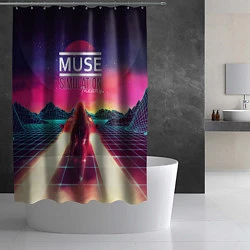 Шторка для душа Muse: Simulation Theory, цвет: 3D-принт — фото 2