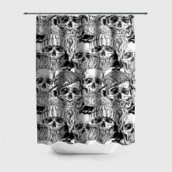 Шторка для ванной Hipster skulls