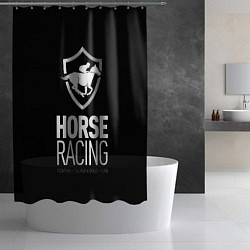 Шторка для душа Horse racing, цвет: 3D-принт — фото 2