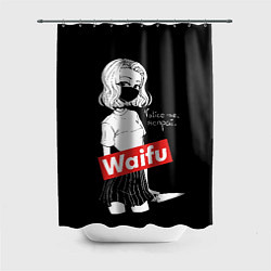 Шторка для душа Waifu - girl with the knife, цвет: 3D-принт