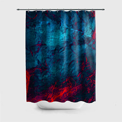 Шторка для душа Blue and Red abstract, цвет: 3D-принт