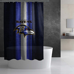 Шторка для душа Baltimore Ravens, цвет: 3D-принт — фото 2