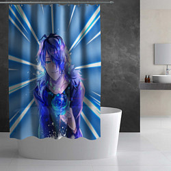 Шторка для душа Аниме Роза, цвет: 3D-принт — фото 2