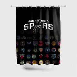Шторка для душа San Antonio Spurs 2, цвет: 3D-принт