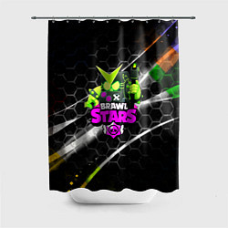Шторка для душа BRAWL STARS:8 BIT VIRUS, цвет: 3D-принт