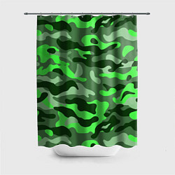 Шторка для душа CAMOUFLAGE GREEN, цвет: 3D-принт