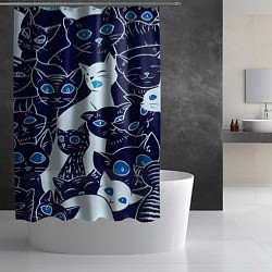 Шторка для душа КОТЯТА ПАТТЕРН, цвет: 3D-принт — фото 2