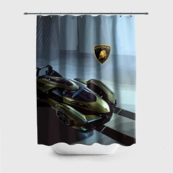Шторка для душа Lamborghini - motorsport extreme, цвет: 3D-принт