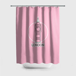 Шторка для душа Биг Бен, Лондон, London, цвет: 3D-принт