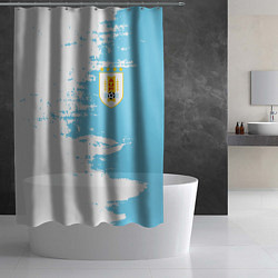 Шторка для душа Сборная Уругвая, цвет: 3D-принт — фото 2