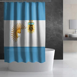 Шторка для душа Сборная Аргентины, цвет: 3D-принт — фото 2