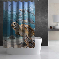 Шторка для душа Морская черепаха, цвет: 3D-принт — фото 2