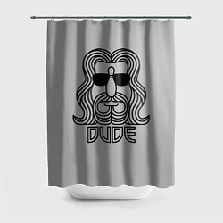 Шторка для душа DUDE, цвет: 3D-принт