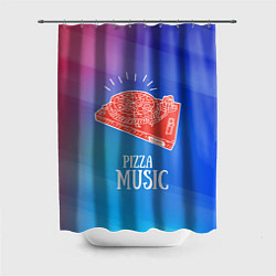 Шторка для душа PIZZA MUSIC, цвет: 3D-принт