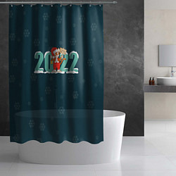 Шторка для душа Новый год 2022 Год тигра, цвет: 3D-принт — фото 2