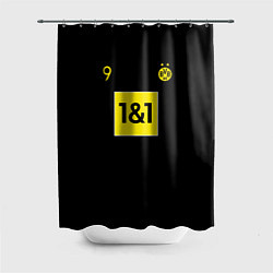 Шторка для душа Haaland 9 - Borussia Dortmund, цвет: 3D-принт