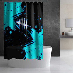 Шторка для душа Dead by Daylight неон, цвет: 3D-принт — фото 2