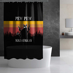 Шторка для душа Madafakas! PEW PEW, цвет: 3D-принт — фото 2