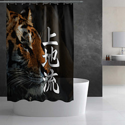 Шторка для душа Год тигра 2022 Взгляд, цвет: 3D-принт — фото 2